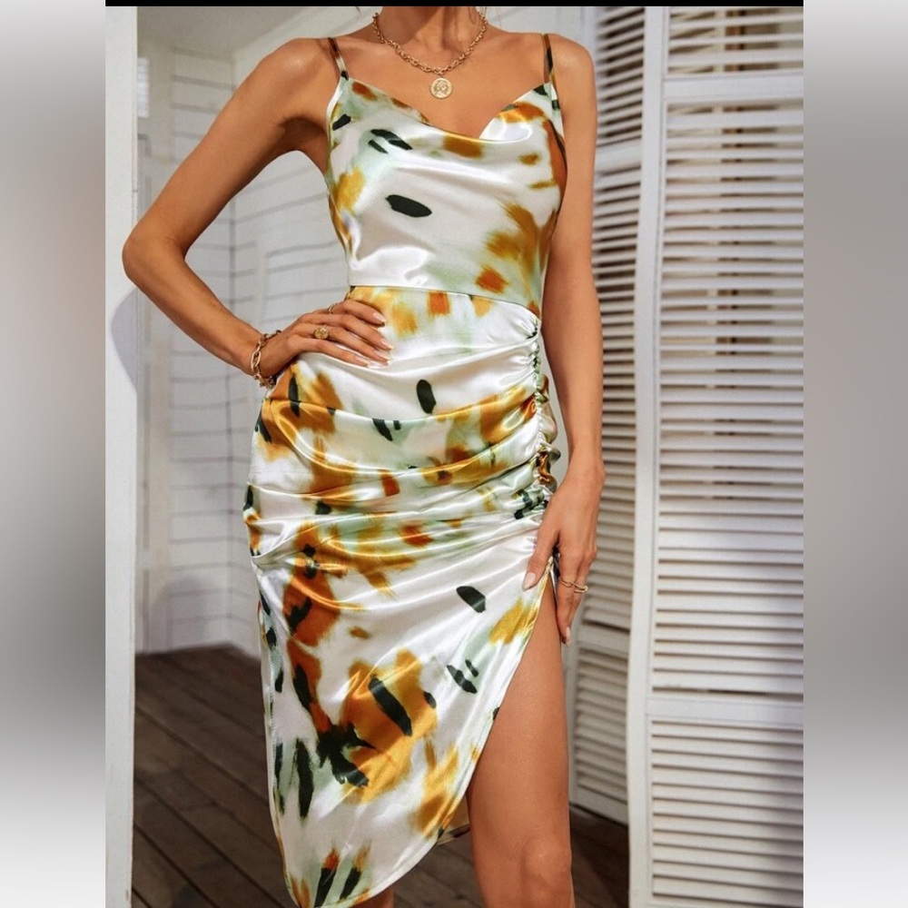 Multi-color Split Cami Dress, NEW never worn.